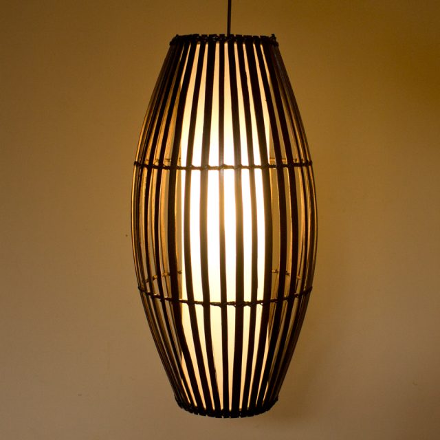 Bamboo hanging pendant lamps hand made. Factory export Indonesia.