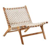 Macrame teak wood chill chair