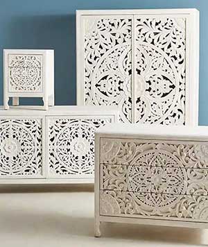 Hand carved wardrobe bali furniture