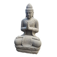 Sitting buddha stone sculpture