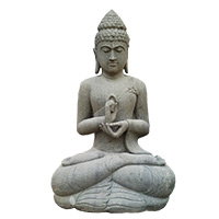 Sitting buddha stone sculpture