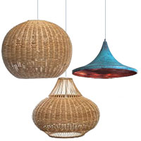 Rattan lamps and other materials