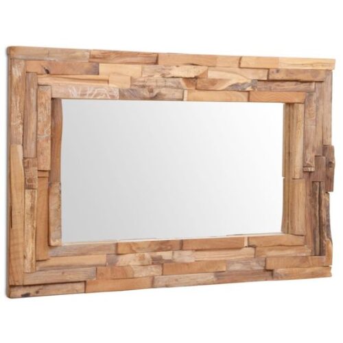 Rustic mirror in recycled teak wood
