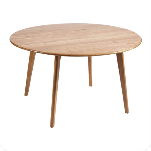Round teak wood table minimalist