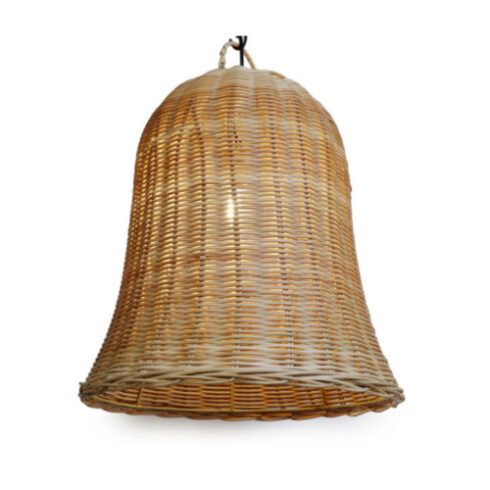 Bali wicker lamp bell shape
