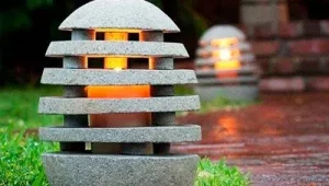 Japanese lanterns and garden Bali lighting